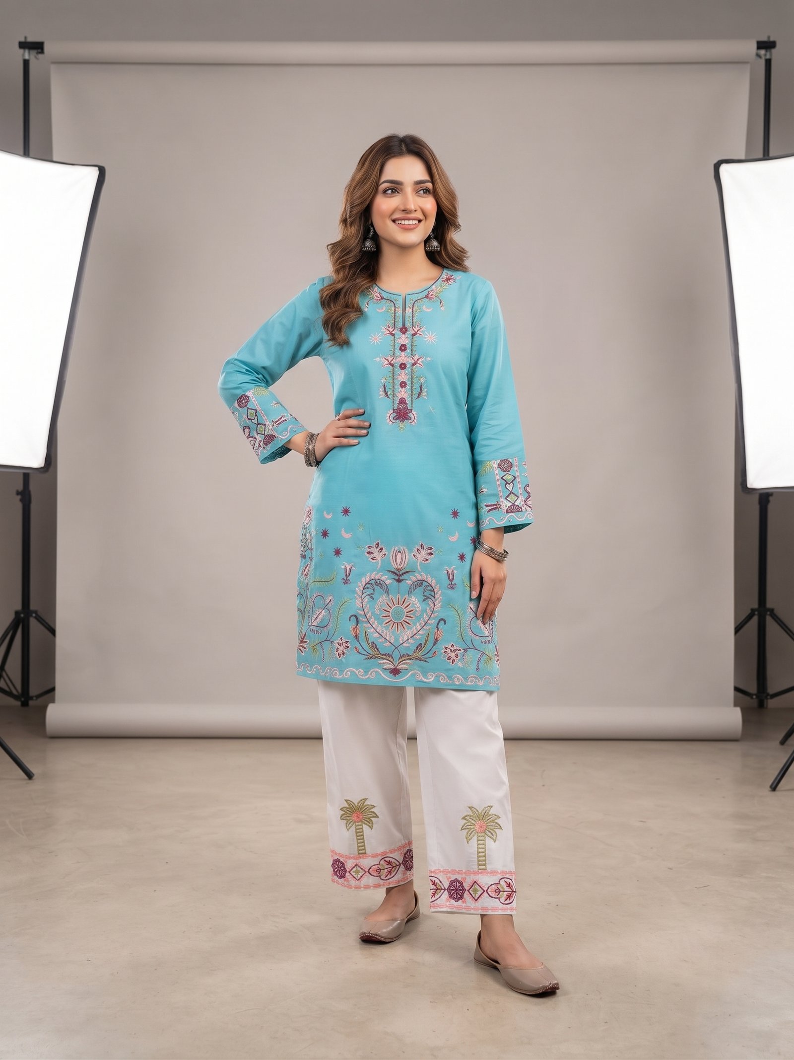 Oasis Glow Co-Ord Set for Women with Straight Trouser - Image 6