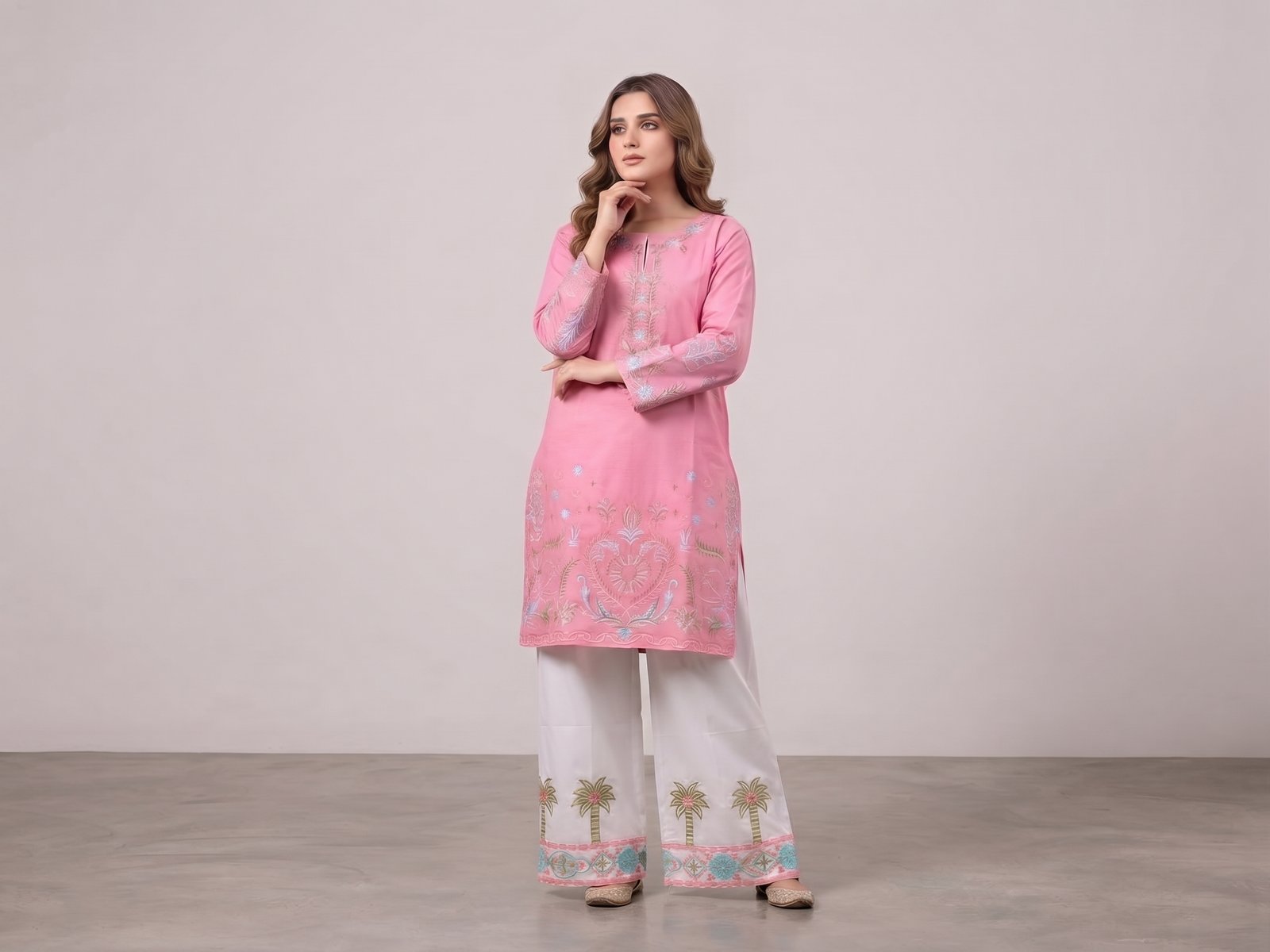 Oasis Glow Co-Ord Set for Women with Straight Trouser - Image 5