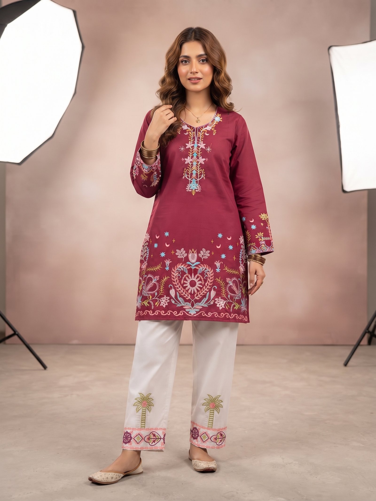Oasis Glow Co-Ord Set for Women with Straight Trouser - Image 4