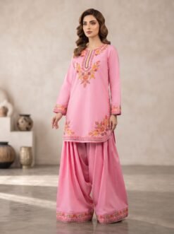 Alternative view of Stylish Cotton 2-Piece Suit with Matching Farshi Shalwar